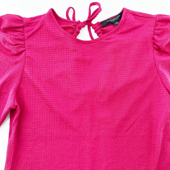 Mark New York Pink 3/4 sleeves Open back Neck tie Blouse Size M NWT - Picture 3 of 11